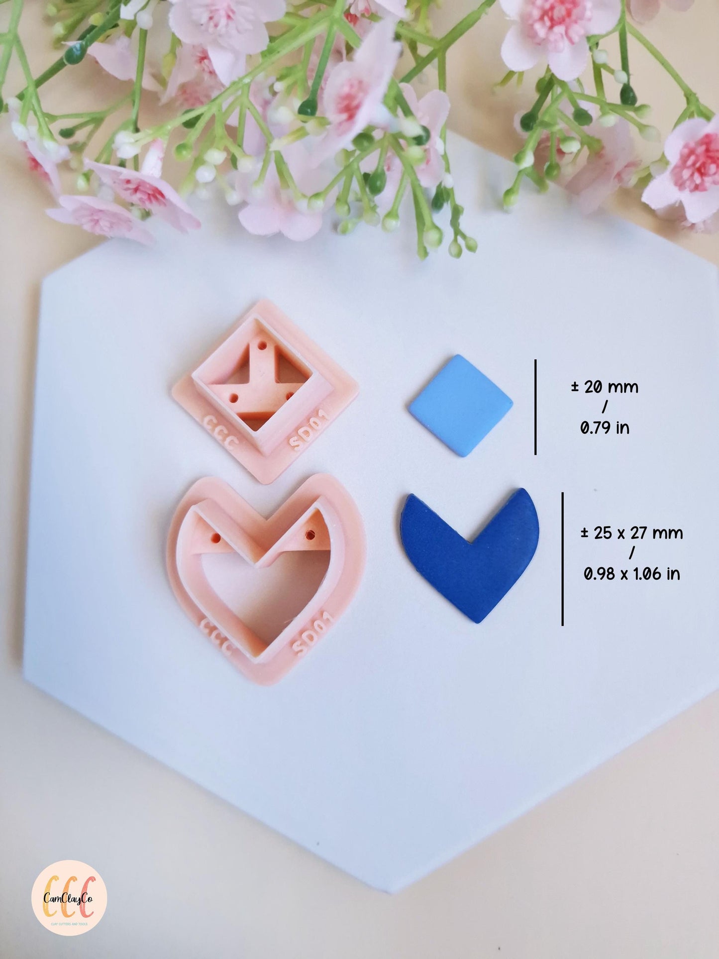 Set de deux emporte-pièces pour la fabrication de bijoux en argile polymère - SD01