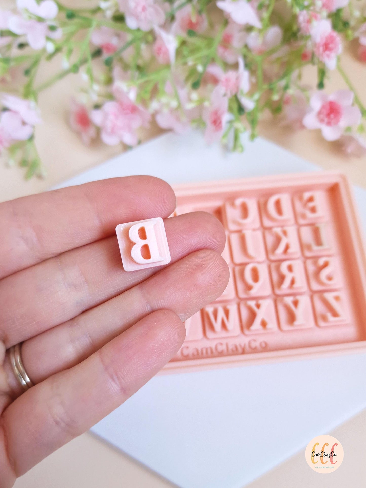 Tampons 3D alphabet pour la fabrication de bijoux en argile polymère - Majuscules 10 mm