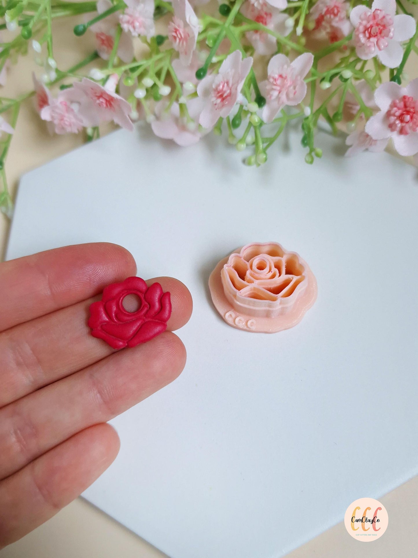 Emporte-pièce 3D en forme de rose pour la fabrication de bijoux en argile polymère, créoles interchangeables, pampilles