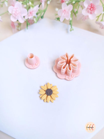 Emporte-pièces 3D en forme de marguerite ou tournesol pour la fabrication de bijoux en argile polymère