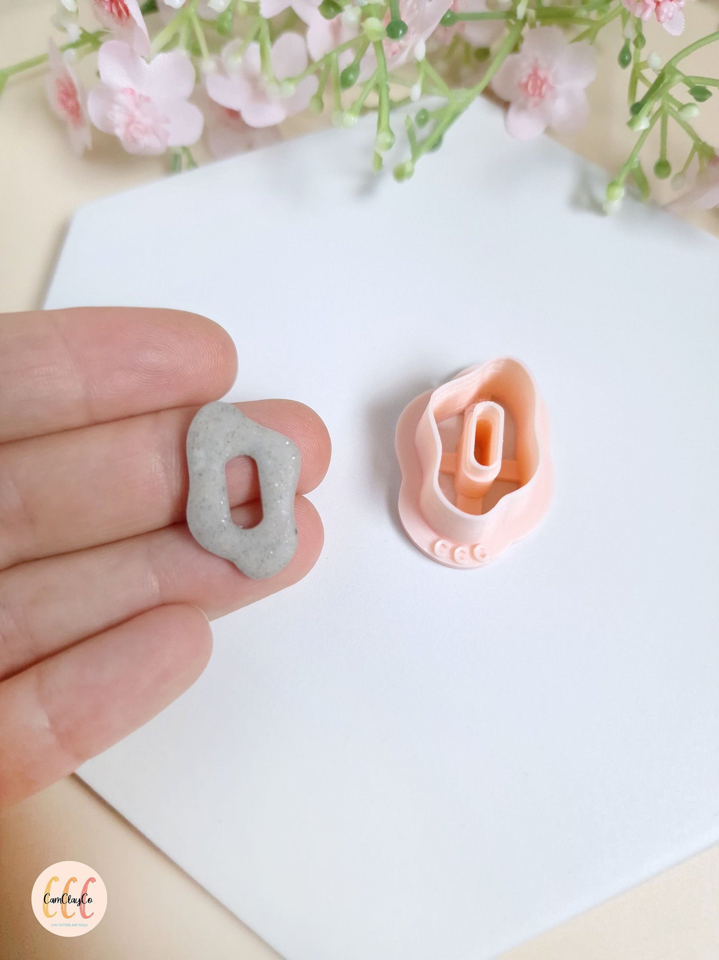 Emporte-pièce 3D forme organique pour la fabrication de bijoux en argile polymère, créoles interchangeables, pampilles - Organique 01