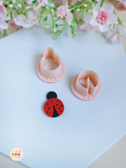 Emporte-pièces 3D en forme de coccinelle pour la fabrication de bijoux en argile polymère, créoles interchangeables, pampilles