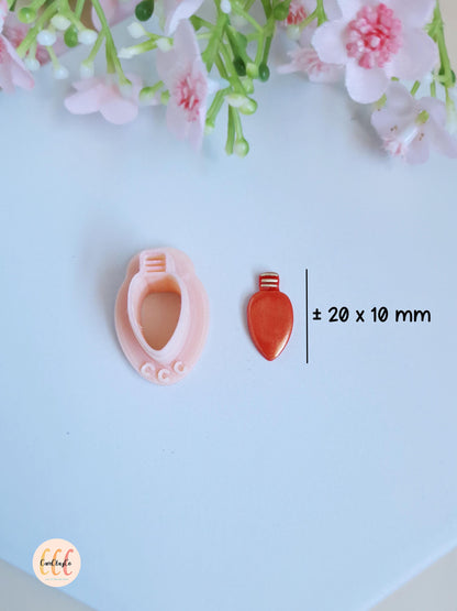 Emporte-pièce 3D en forme de lumière de Noël pour la fabrication de bijoux en argile polymère