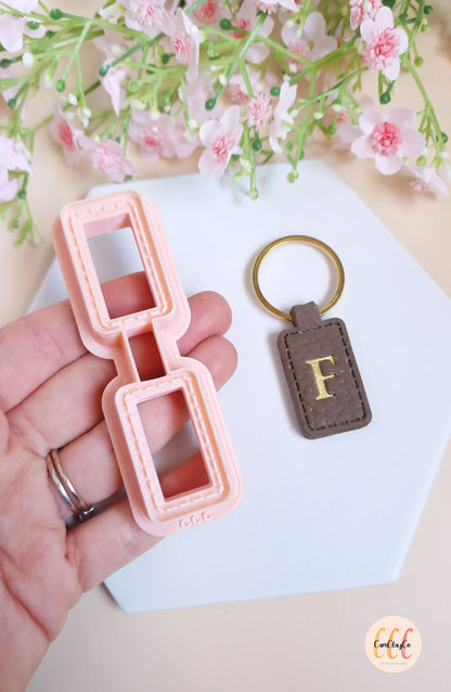 Emporte-pièce 3D porte-clés pour les créations en argile polymère - Porte-clés rectangle
