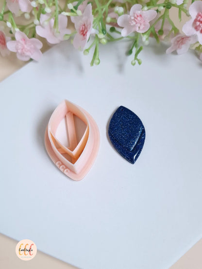 Emporte-pièce 3D en forme de goutte pointue élégante pour la fabrication de bijoux en argile polymère - Elegant 01