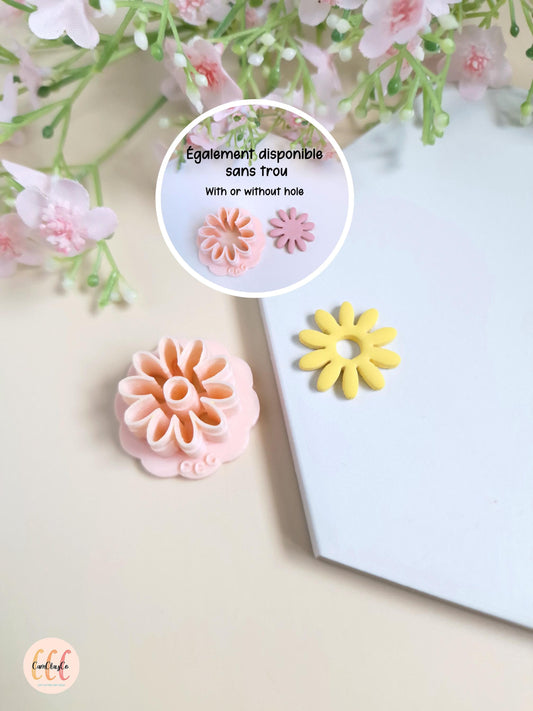 Emporte-pièce 3D en forme de fleur 10 pétales pour la fabrication de bijoux en argile polymère, pampilles, créoles interchangeables