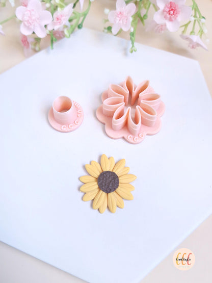 Emporte-pièces 3D en forme de marguerite ou tournesol pour la fabrication de bijoux en argile polymère