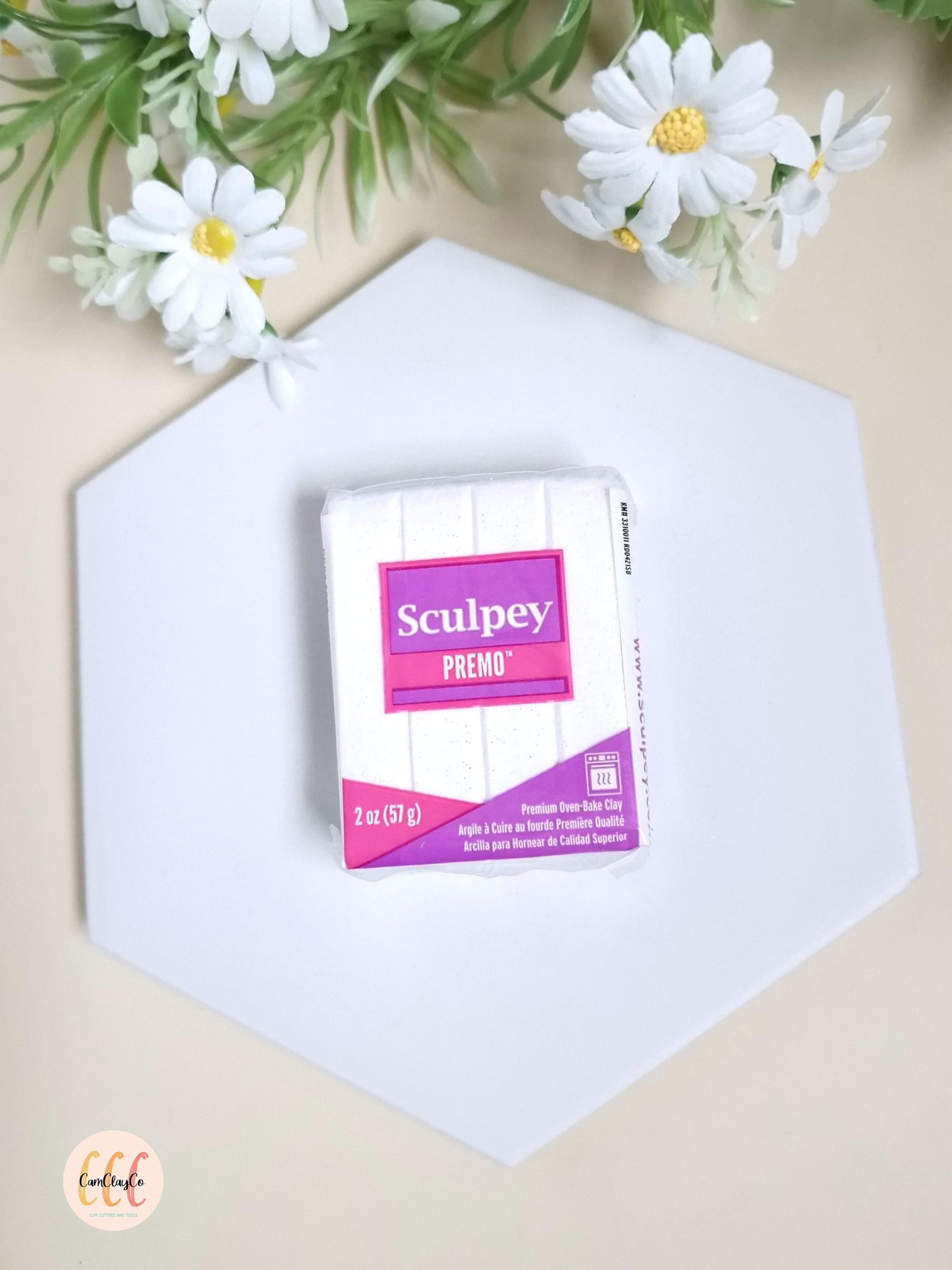 Argile polymère Sculpey Premo - Frost White