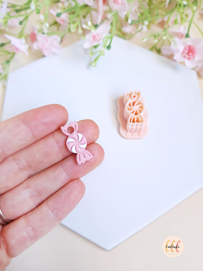 Emporte-pièces 3D en forme de bonbon pour la fabrication de bijoux en argile polymère, pampilles pour créoles interchangeables