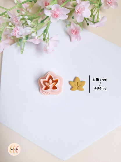 Emporte-pièce 3D en forme de petite feuille d'automne pour la fabrication de bijoux en argile polymère