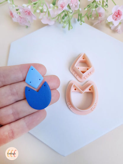 Set de deux emporte-pièces pour la fabrication de bijoux en argile polymère - SD04