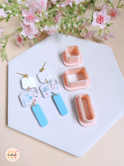 Set de trois emporte-pièces pour la fabrication de bijoux en argile polymère - ST02