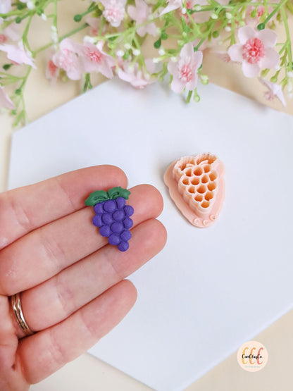 Emporte-pièces 3D en forme de raisin pour la fabrication de bijoux en argile polymère, créoles interchangeables
