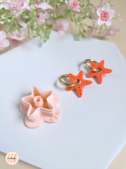 Emporte-pièces 3D en forme d'étoile de mer pour la fabrication de bijoux en argile polymère, créoles interchangeables, pampilles
