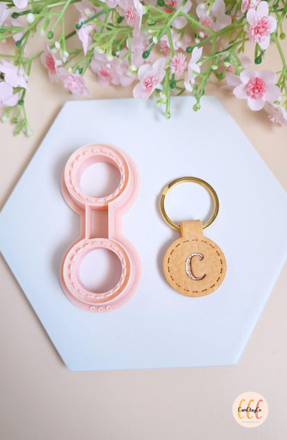 Emporte-pièce 3D porte-clés pour les créations en argile polymère - Porte-clés rond
