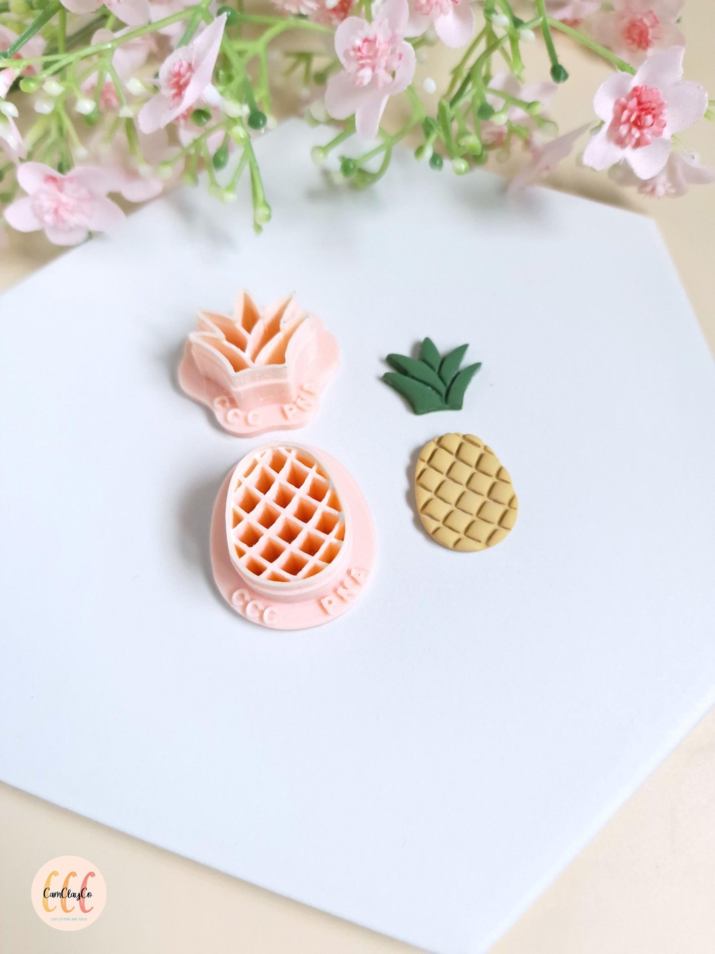 Emporte-pièces 3D en forme d'ananas pour la fabrication de bijoux en argile polymère