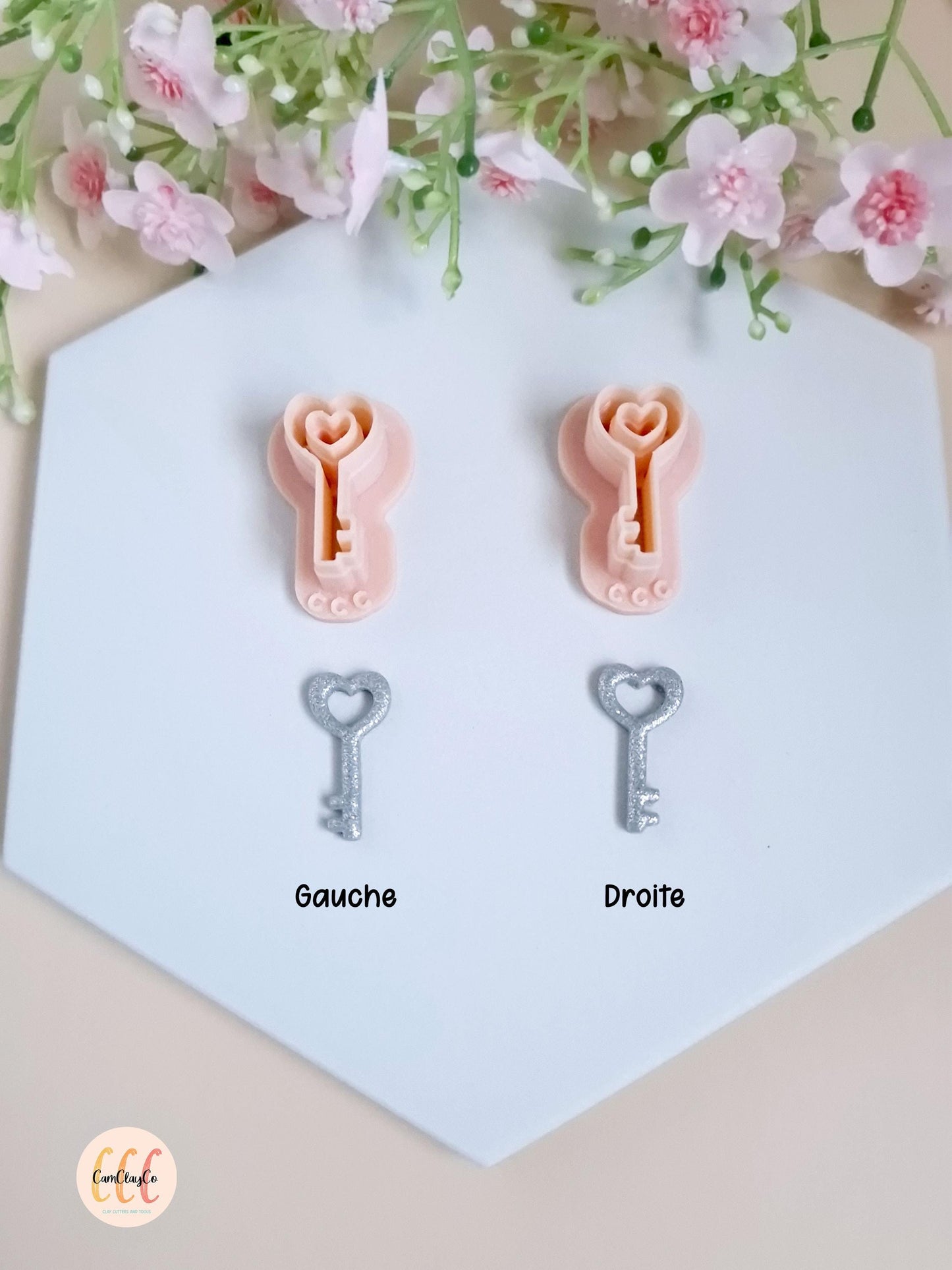 Emporte-pièces 3D en forme de clés pour la fabrication de bijoux en argile polymère, créoles interchangeables, pampilles