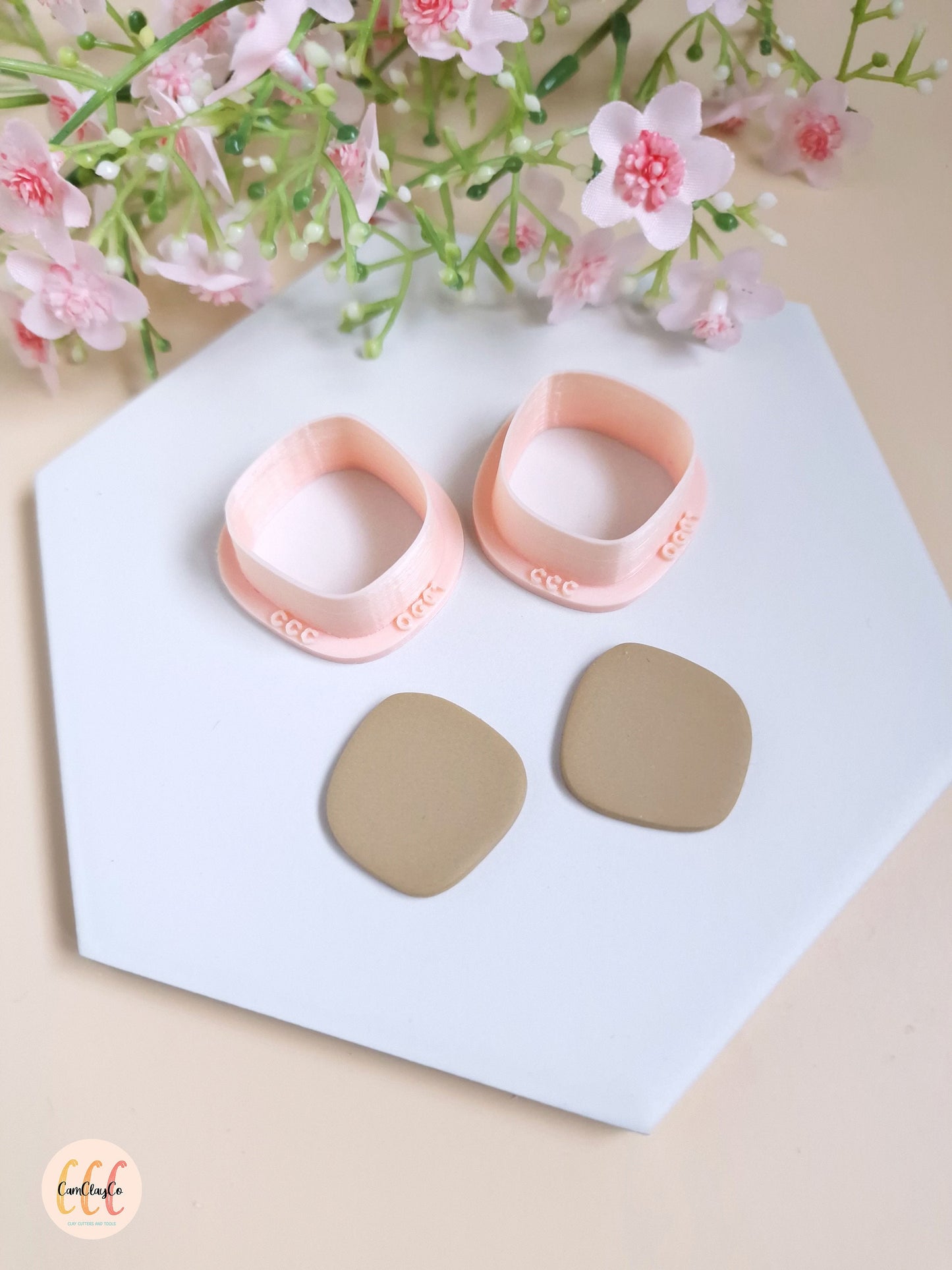 Set de deux emporte-pièces miroir pour la fabrication de bijoux en argile polymère - OG01