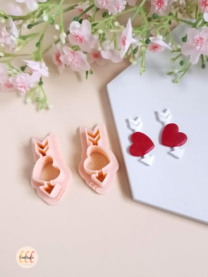 Emporte-pièces 3D en forme de cœurs et flèches pour la fabrication de bijoux en argile polymère