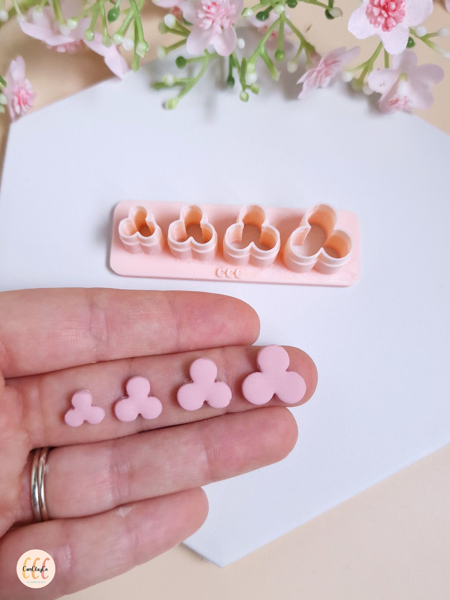 Emporte-pièce 3D en forme de pétales pour la fabrication de bijoux en argile polymère - Set pétales 4 tailles 02