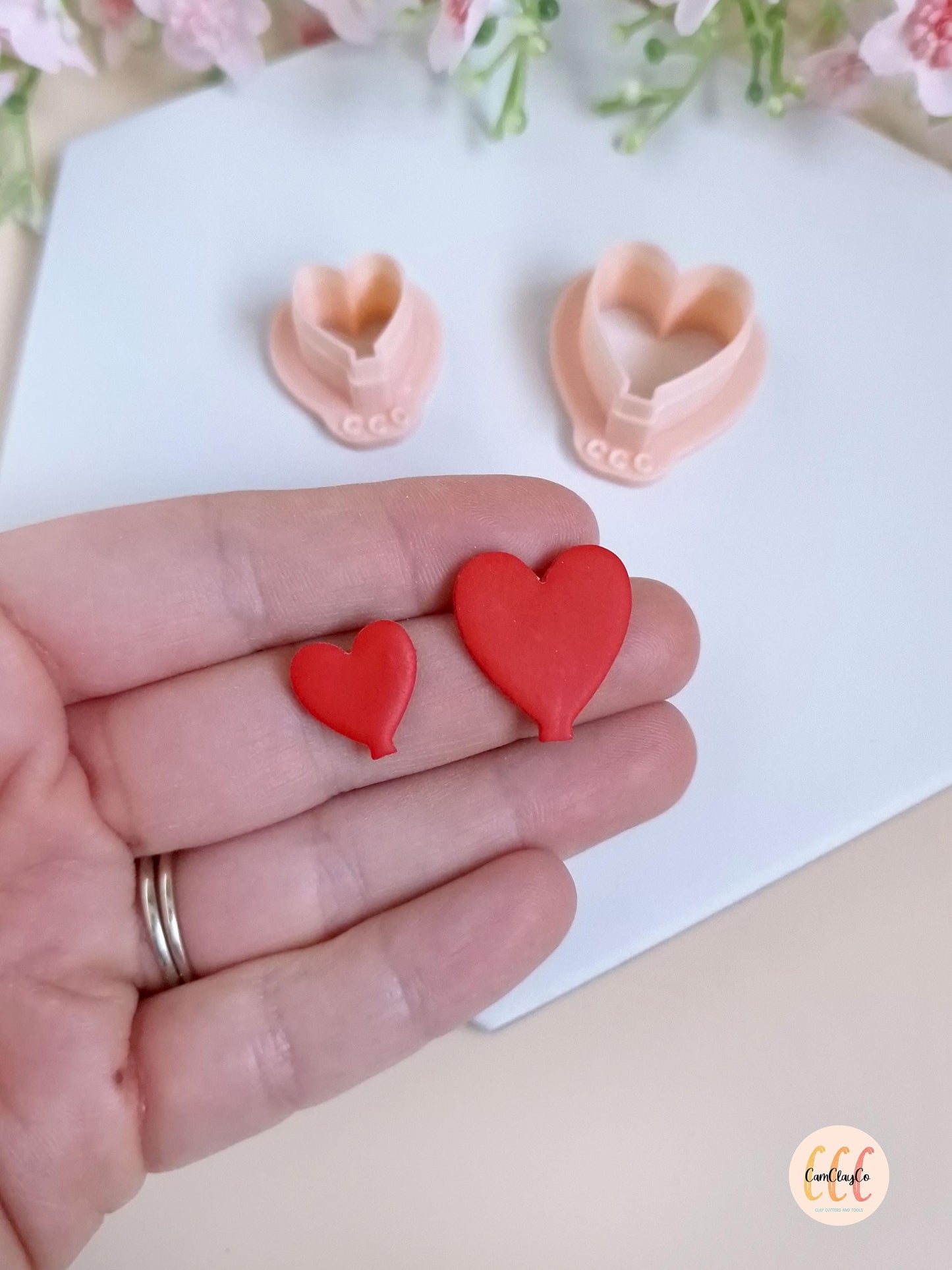 Emporte-pièces 3D en forme de cœurs ballons pour la fabrication de bijoux en argile polymère