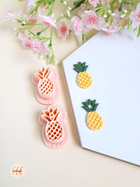 Emporte-pièces 3D en forme d'ananas pour la fabrication de bijoux en argile polymère, créoles interchangeables