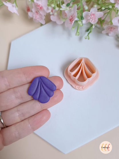 Emporte-pièce 3D en forme de coquillage élégant pour la fabrication de bijoux en argile polymère - Elegant 05