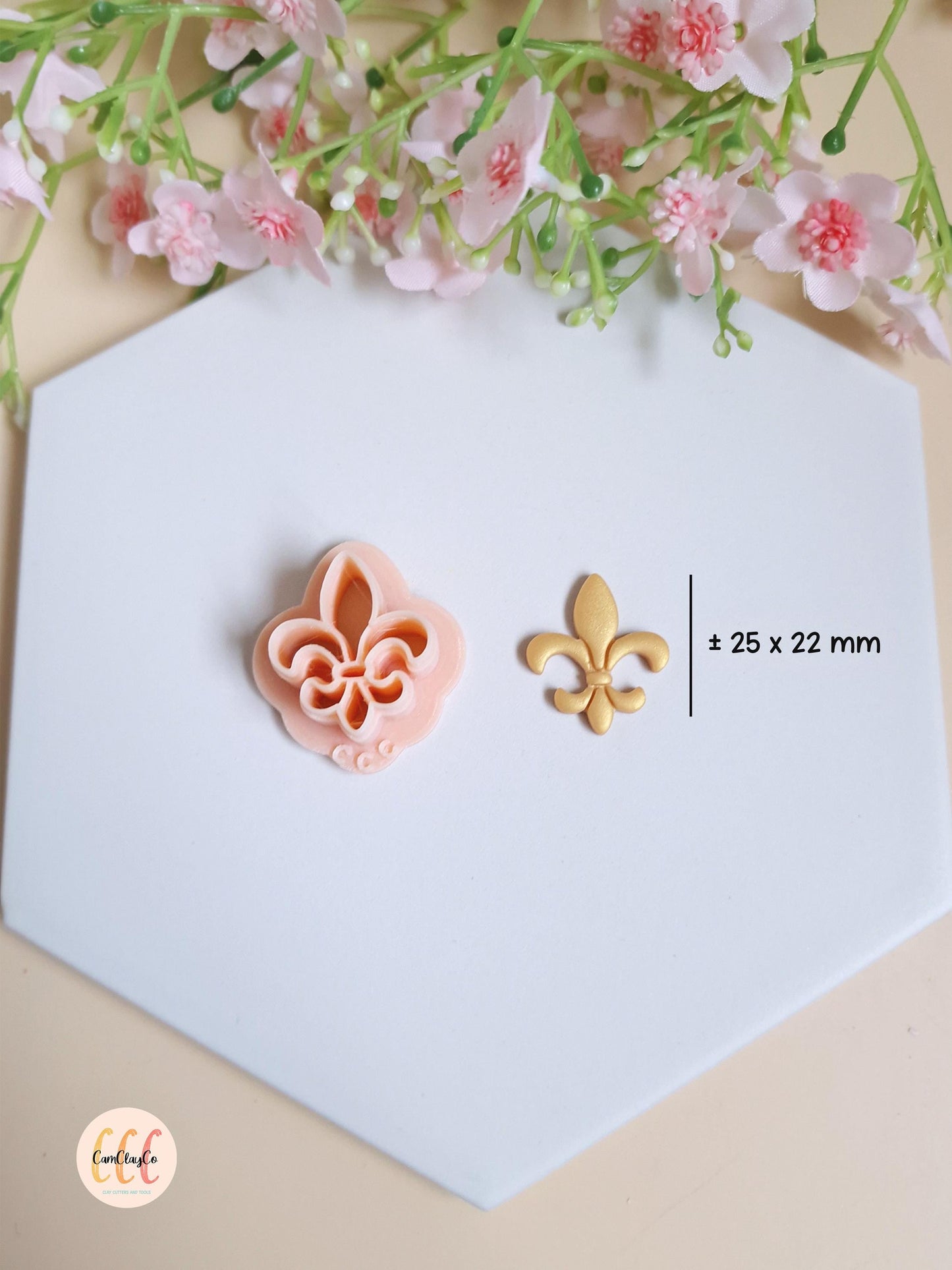 Emporte-pièce 3D en forme de fleur de lys pour la fabrication de bijoux en argile polymère - Mardi Gras
