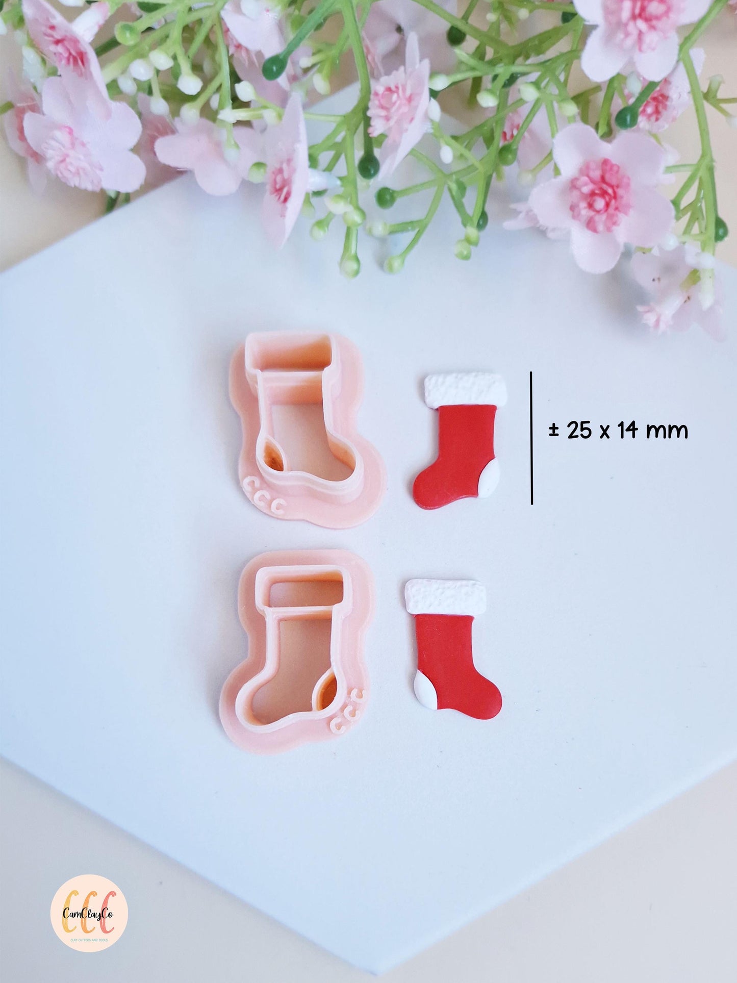 Emporte-pièces 3D en forme de chaussettes de Noël pour la fabrication de bijoux en argile polymère