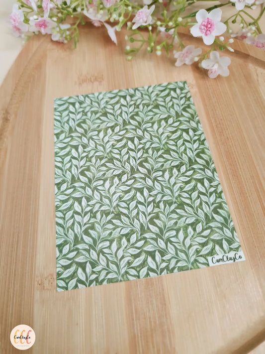 Feuille de transfert soluble à l'eau - Feuillage 08