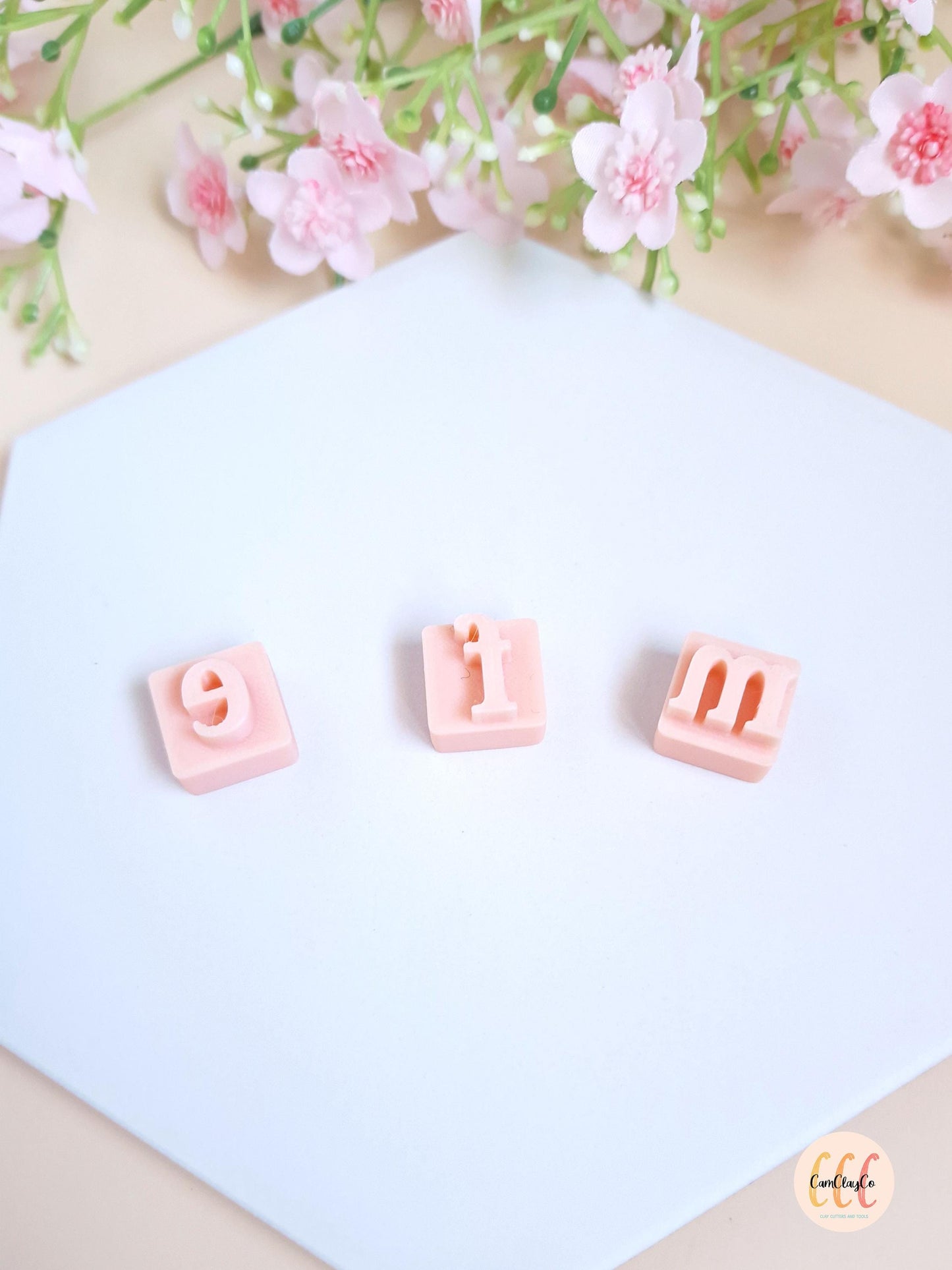 Tampons 3D alphabet pour la fabrication de bijoux en argile polymère - Minuscules 10-13 mm