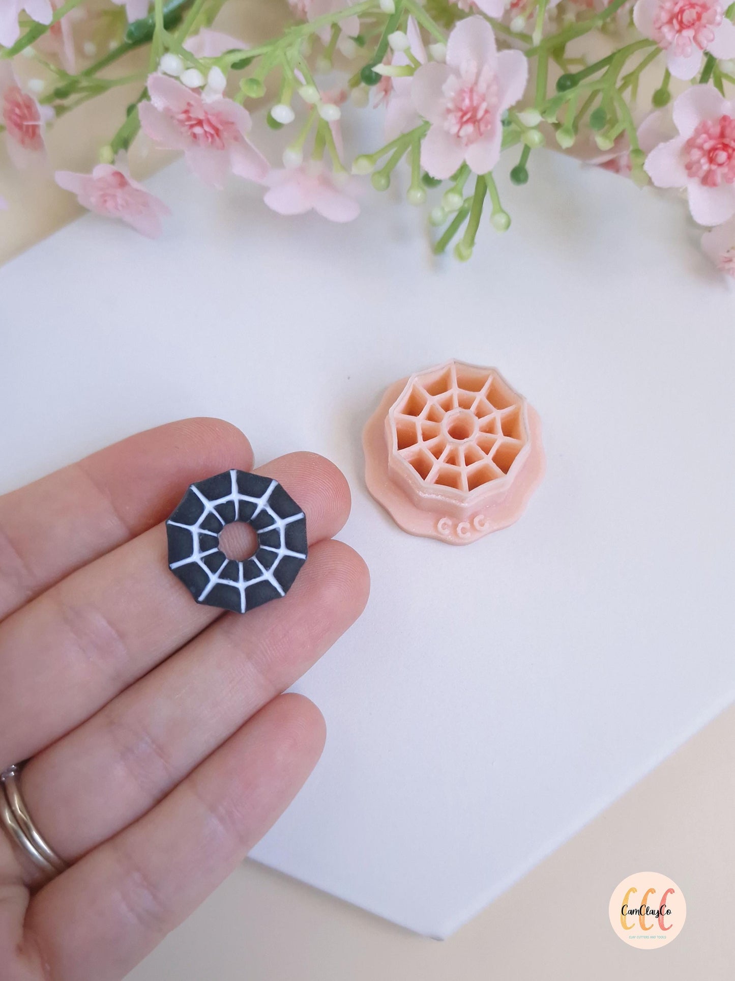Emporte-pièce 3D en forme de toile d'araignée donut pour la fabrication de bijoux en argile polymère, créoles interchangeables, pampilles