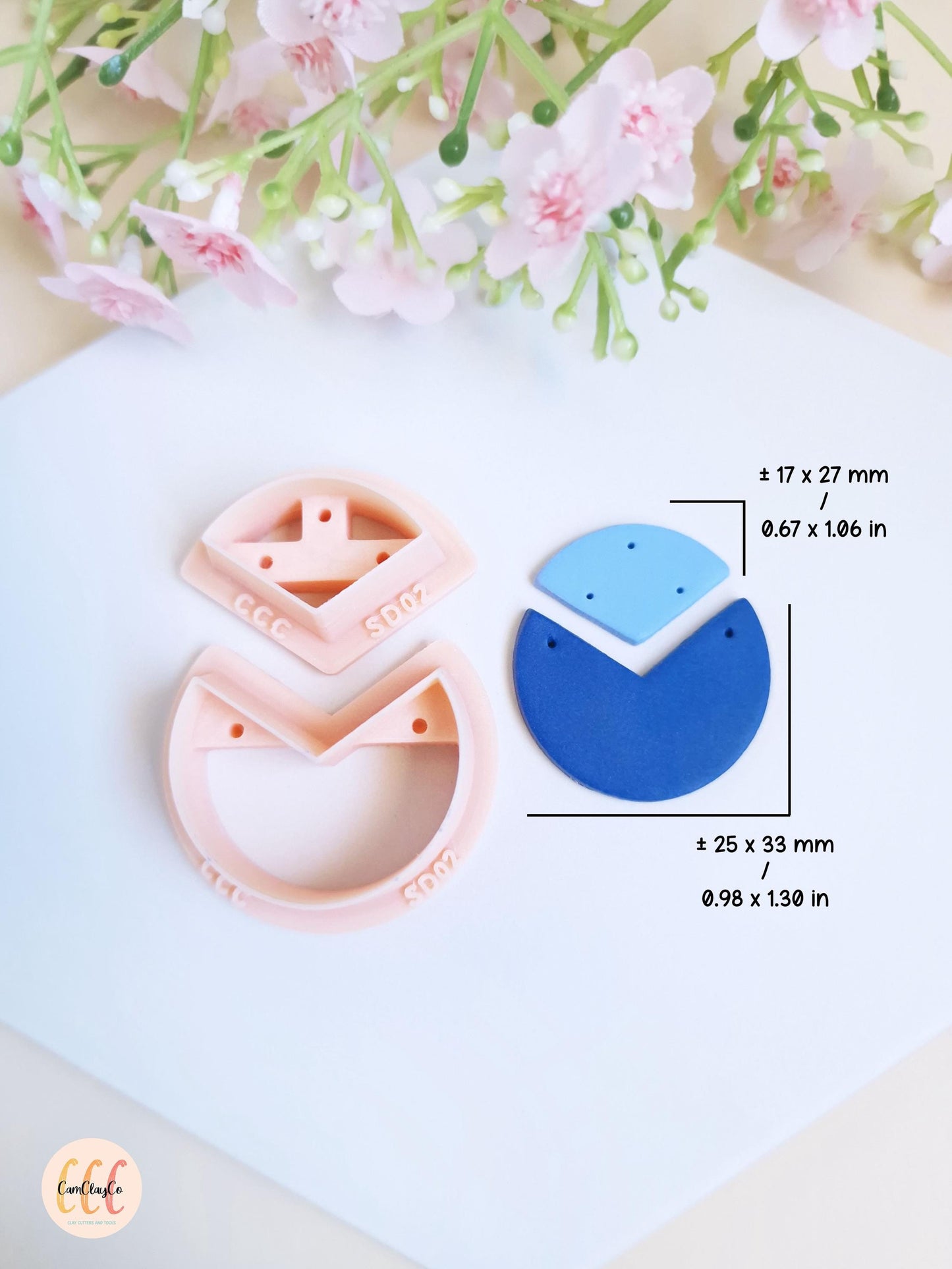 Set of two polymer clay jewelry cutters - SD02