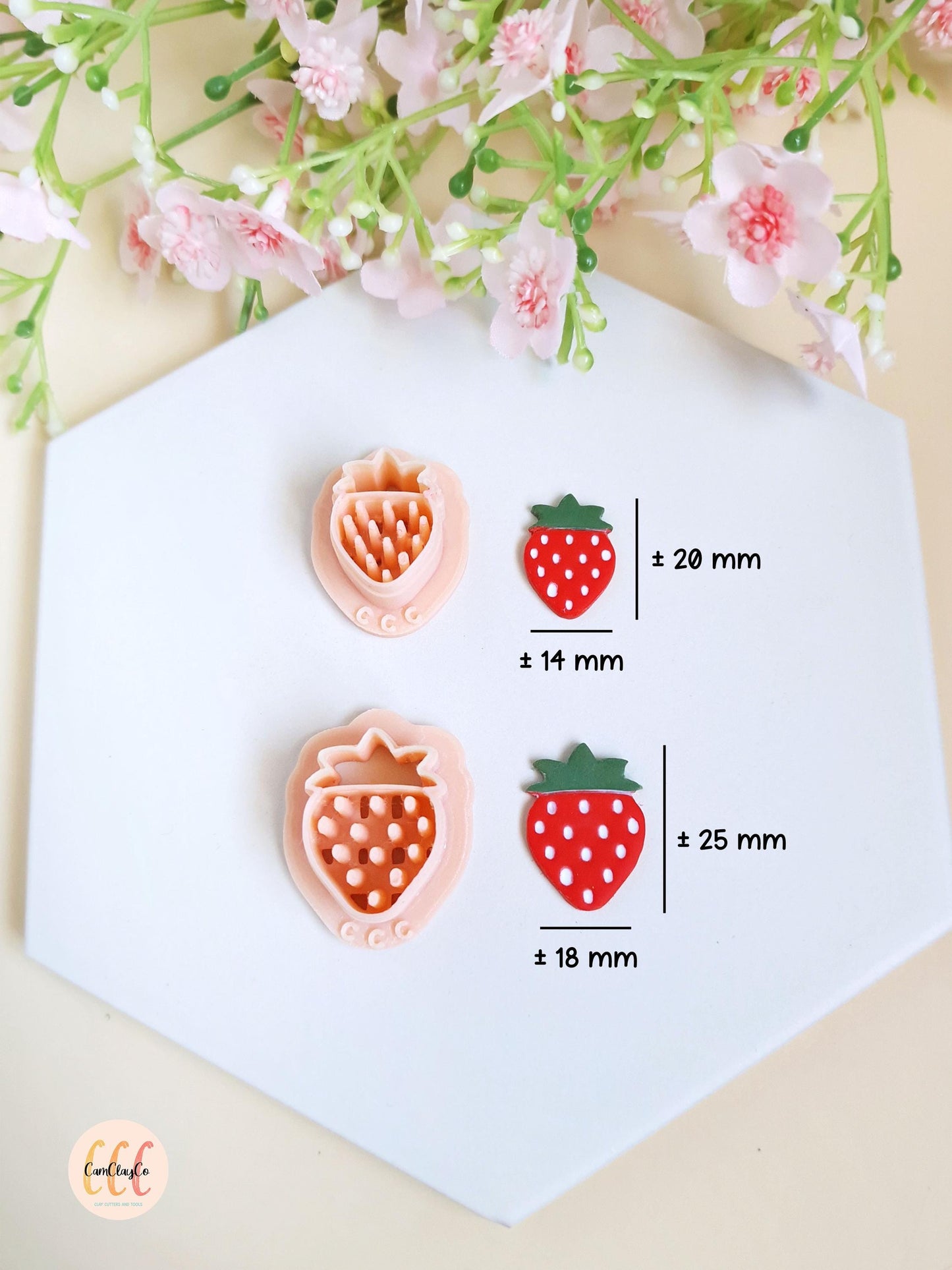 Emporte-pièces 3D en forme de fraises pour la fabrication de bijoux en argile polymère, créoles interchangeables