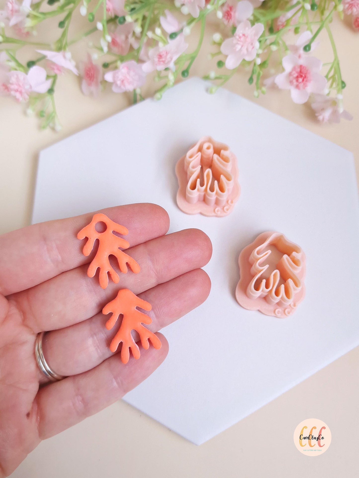 Emporte-pièces 3D en forme de corail pour la fabrication de bijoux en argile polymère, créoles interchangeables, pampilles