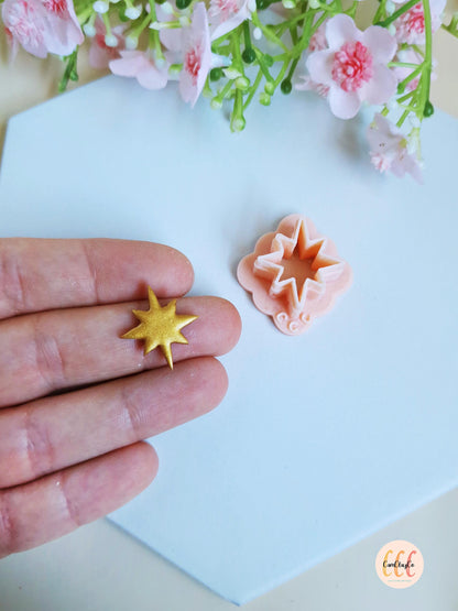 Emporte-pièce 3D en forme d'étoile de Noël pour la fabrication de bijoux en argile polymère