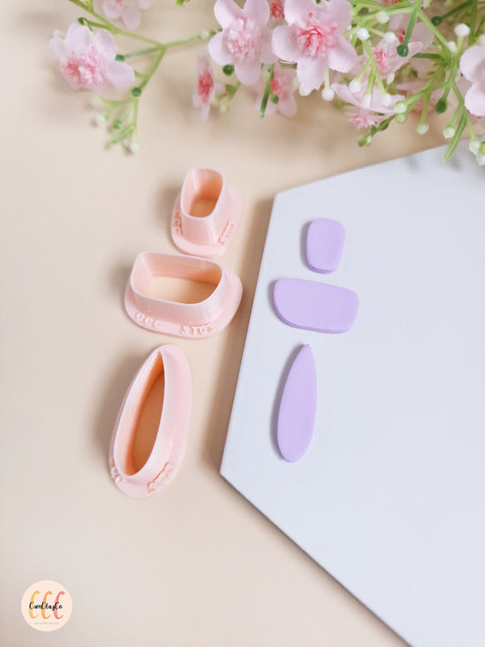 Set de trois emporte-pièces pour la fabrication de bijoux en argile polymère - ST03