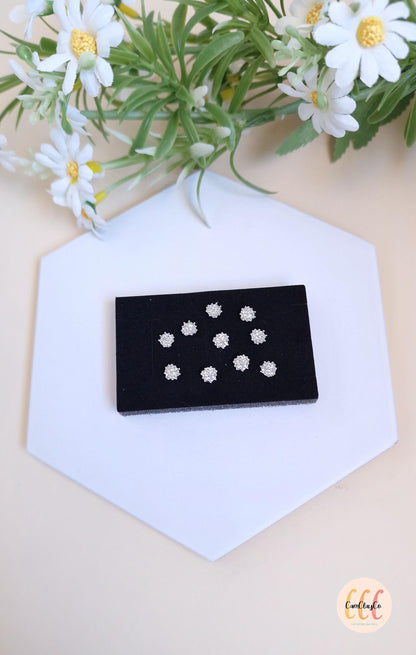 Centres de fleurs pour la fabrication de bijoux, doré et argenté - 10 pièces