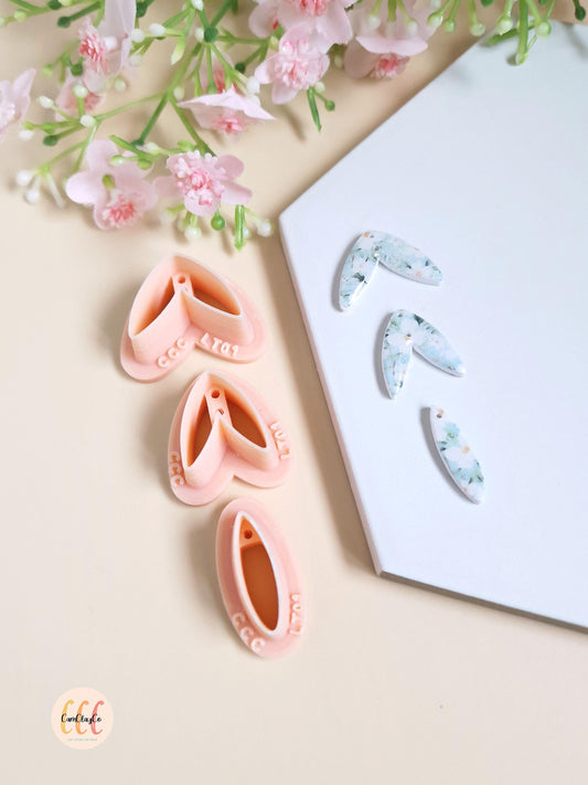Set de trois emporte-pièces pour la fabrication de bijoux en argile polymère - LT01