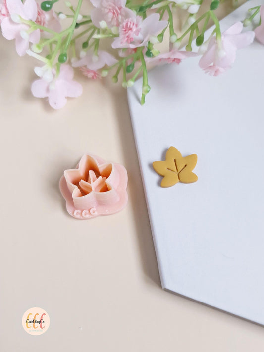 Emporte-pièce 3D en forme de petite feuille d'automne pour la fabrication de bijoux en argile polymère