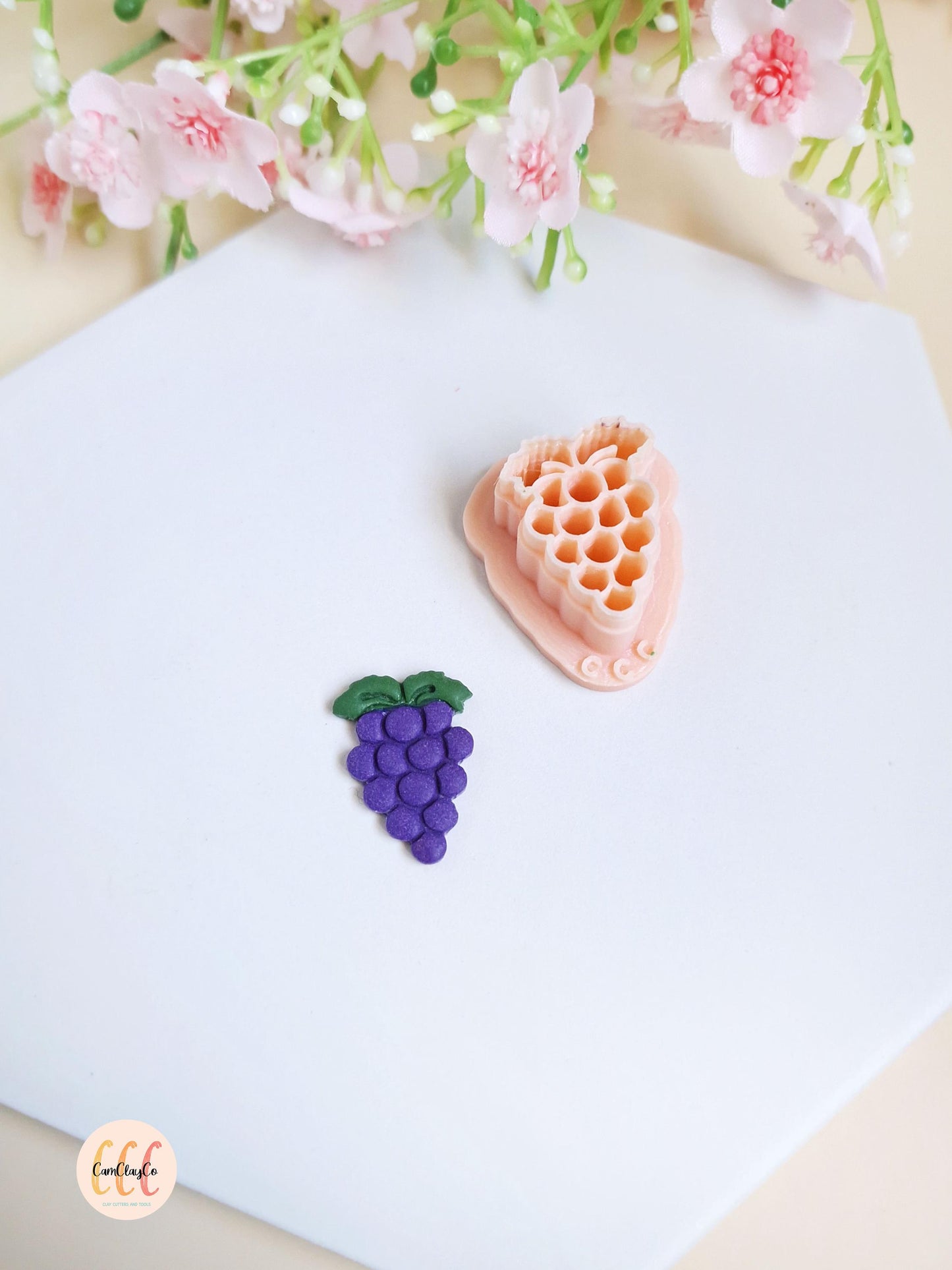 Emporte-pièces 3D en forme de raisin pour la fabrication de bijoux en argile polymère, créoles interchangeables