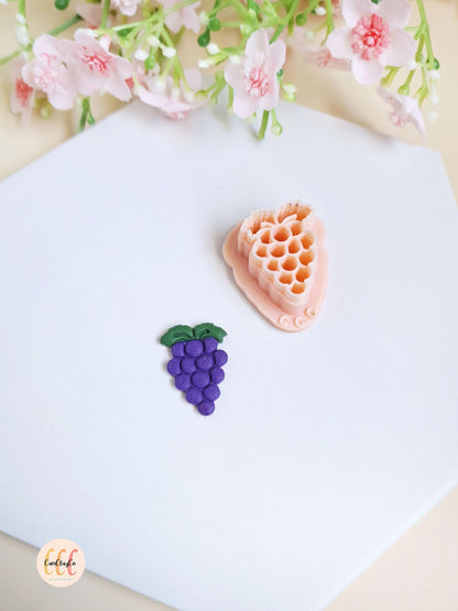 Emporte-pièces 3D en forme de raisin pour la fabrication de bijoux en argile polymère, créoles interchangeables