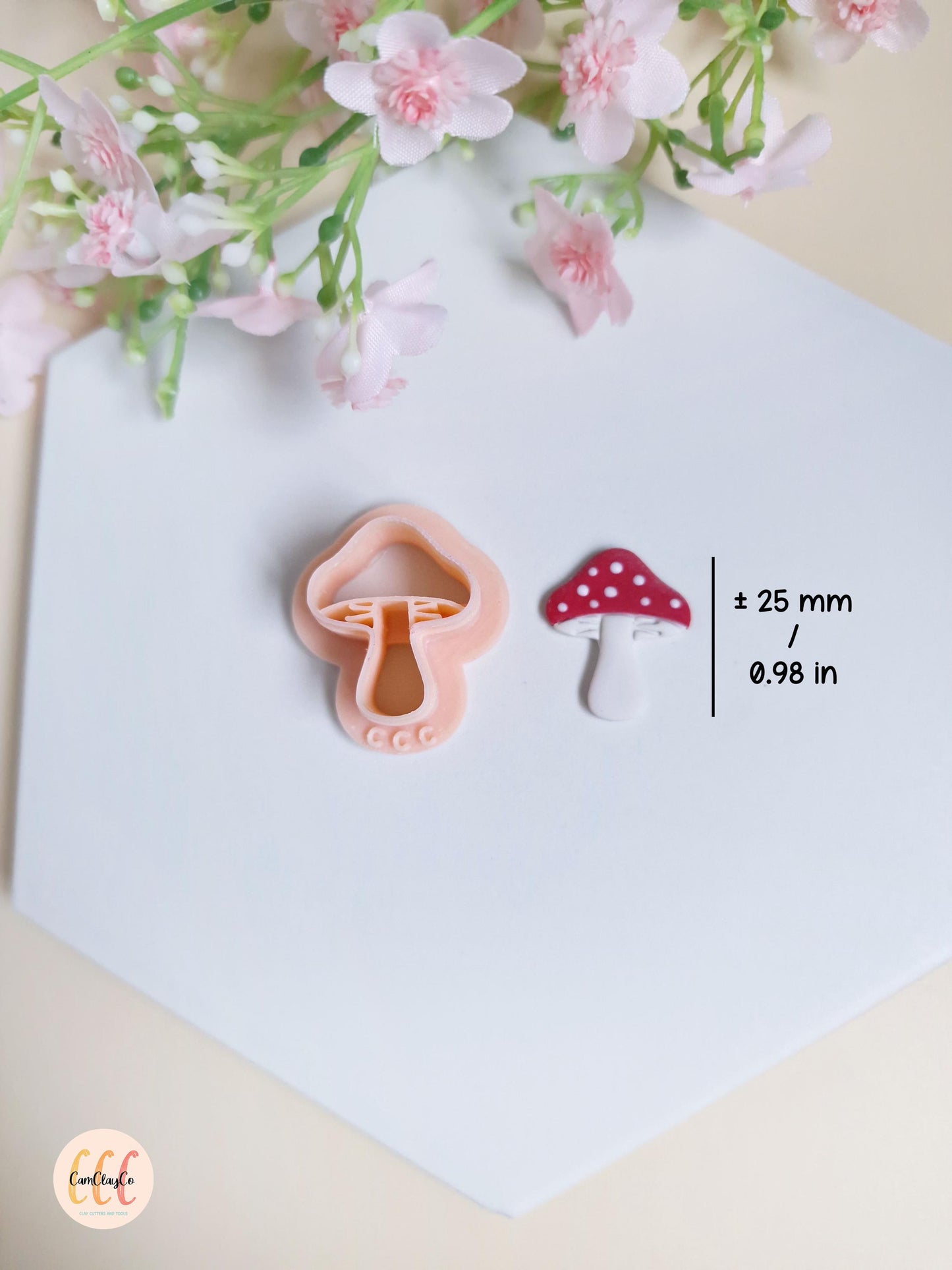 Emporte-pièce 3D en forme de champignon pour la fabrication de bijoux en argile polymère