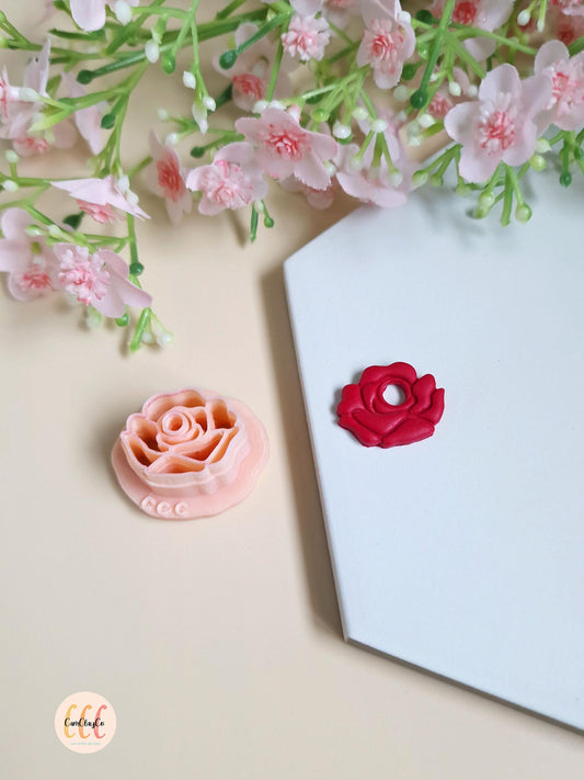 Emporte-pièce 3D en forme de rose pour la fabrication de bijoux en argile polymère, créoles interchangeables, pampilles