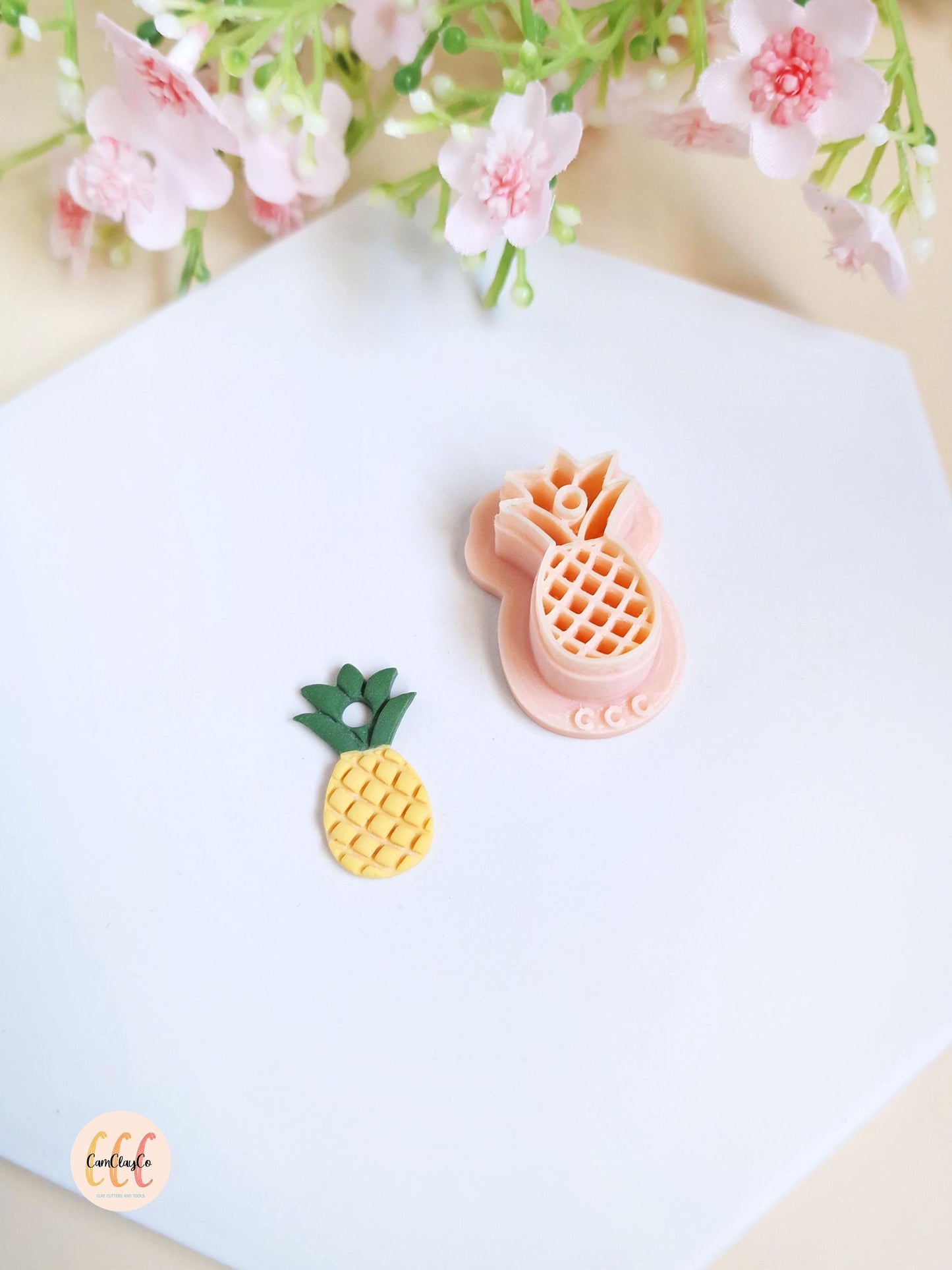 Emporte-pièces 3D en forme d'ananas pour la fabrication de bijoux en argile polymère, créoles interchangeables