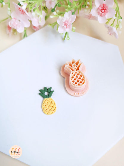 Emporte-pièces 3D en forme d'ananas pour la fabrication de bijoux en argile polymère, créoles interchangeables
