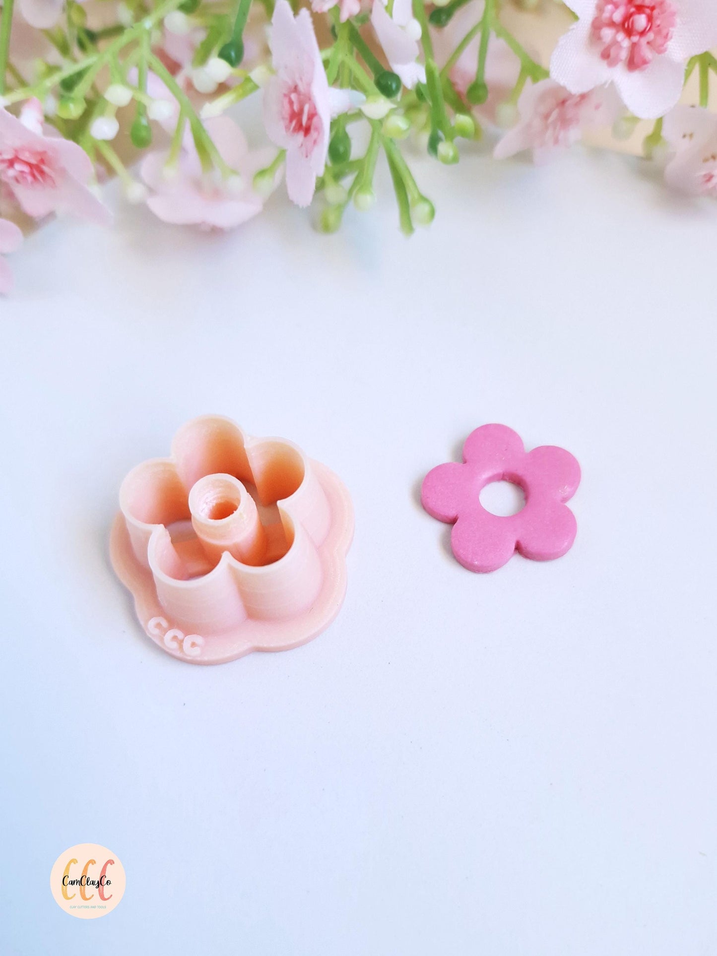 Emporte-pièce 3D en forme de fleur donut 5 pétales pour la fabrication de bijoux en argile polymère