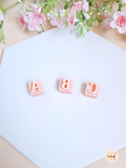 Tampons 3D alphabet pour la fabrication de bijoux en argile polymère - Majuscules 10 mm