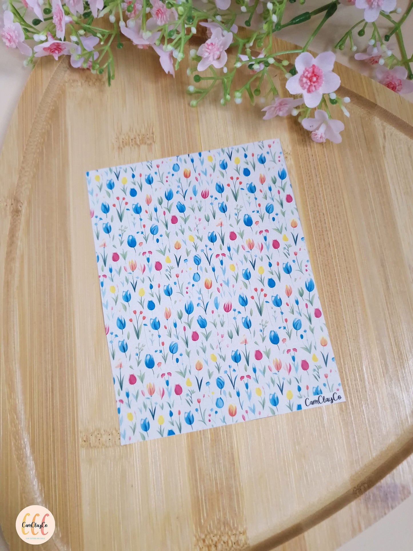 Feuille de transfert soluble à l'eau - Tulipes 03