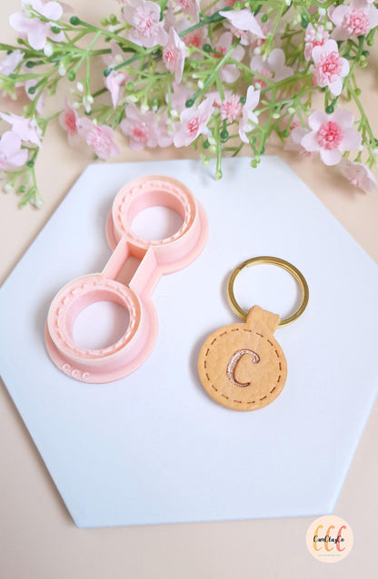 Emporte-pièce 3D porte-clés pour les créations en argile polymère - Porte-clés rond
